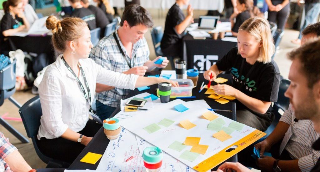 Action shot from the ZeroCo2 Hackathon