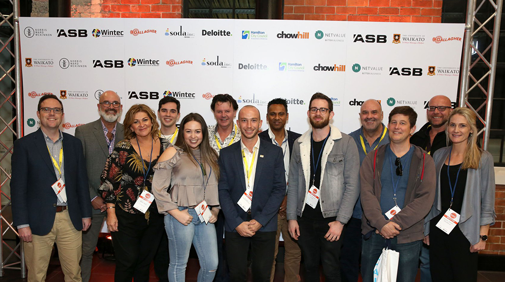 Collaborative Innovation Expert Joel Anderson with mentors at a Soda Inc. event in New Zealand.