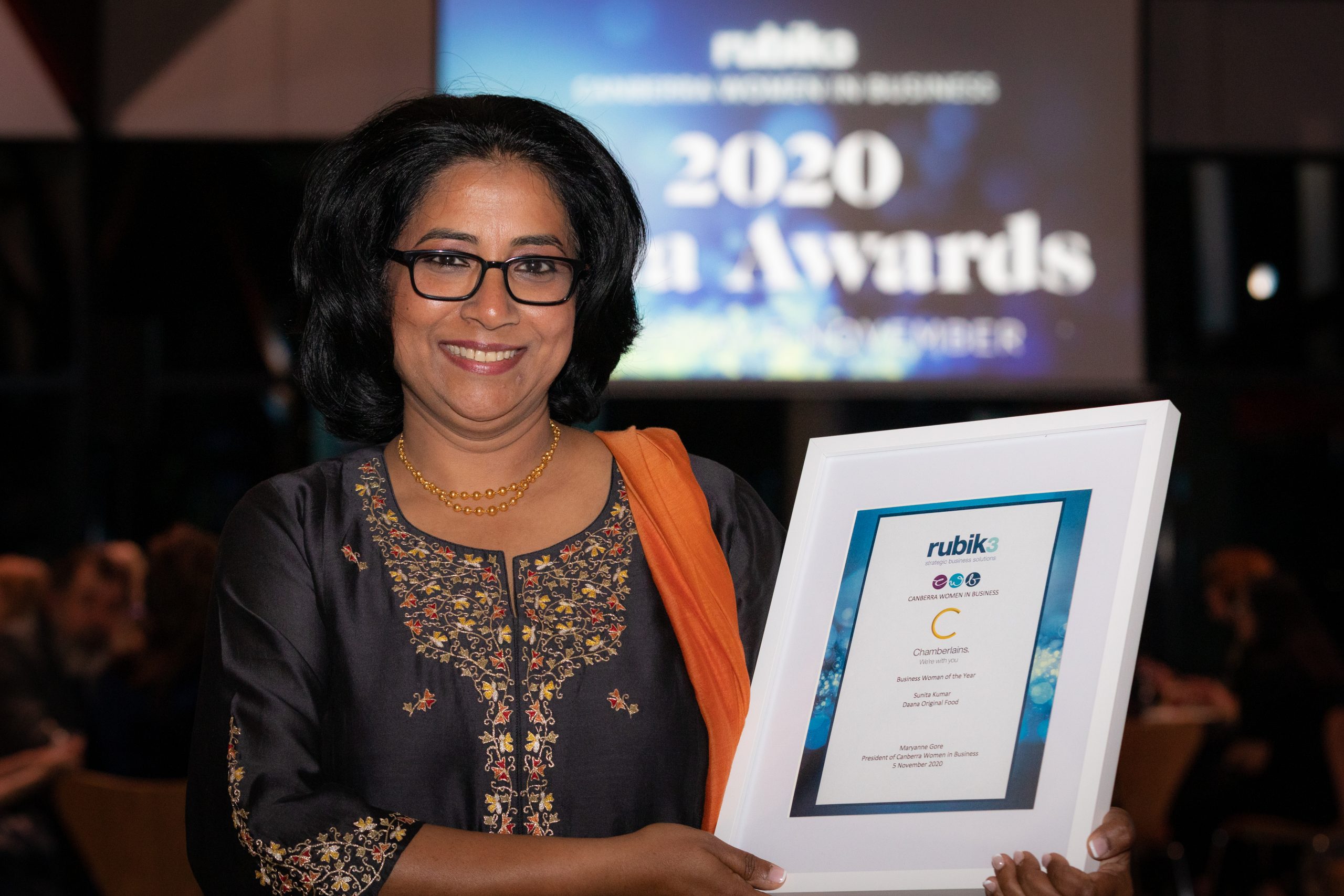 2020 Canberra Business Woman of the Year, Sunita Kumar 2020 Canberra Business Woman of the Year, Sunita Kumar